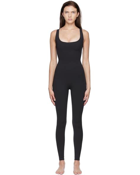 skims jumpsuit black